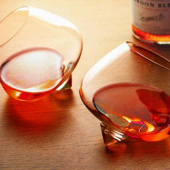 Danimarka Gyro Üst Tasarım Spin likör bardağı Kristal kırmızı Şarap Bardağı Bar Konyak Brendi Viski Sevgilisi Snifter Sallamak Viski Kaya Cam