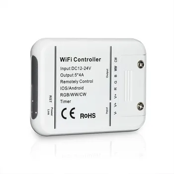 Wifi 5 kanal RGBW / WW / CW led denetleyici akıllı telefon kontrolü müzik ve zamanlayıcı modu sihirli ev wifi Amazon Alexa Google Ev Ses