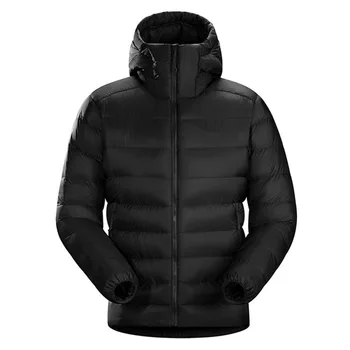 2022 Kış erkek Aşağı Ceket İnce ışık Sıcak Tutmak 90 % Beyaz Ördek Aşağı İplik Kollu Kapşonlu Uzun Kollu Bahar Sonbahar Erkek Ceket
