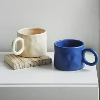 Düzensiz Tutam Desen Seramik Kupalar kahve kupa Süt Çay ofis Bardak Drinkware arkadaşlar için manyetik dönüşlü dünya
