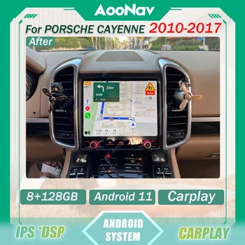 Android 11 Araba Radyo PORSCHE CAYENNE 2010-2017 İçin Stereo Araba Multimedya Oynatıcı GPS Navigasyon Otomatik Stereo Carplay 2DİN