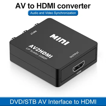 HW - 2105 AV HDMI dönüştürücü Mini AV HDMI 1080 p HD Video Dönüştürücü AV 2 hdmı