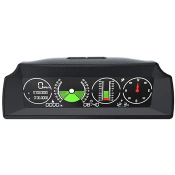 GPS Hız Eğim ölçer Otomotiv Dijital İnklinometre Alarm Açısı Eğim Açısı Zaman Pil Voltajı lcd ekran