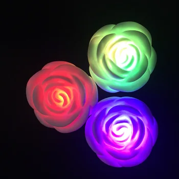 25 adet / grup Romantik Düğün ıyilik gül çiçek led lamba Parti dekorasyon malzemeleri hediye küçük renkli gül led gece ışıkları