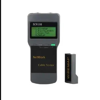Taşınabilir lcd ekran SC8108 Ağ tester ölçer RJ45 Cat5e Cat6 UTP Korumasız LAN Kablo Test Cihazı RJ11 Telefon Kablosu Ölçer