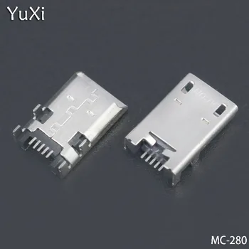 YuXi 1 adet / grup Mini USB jakı Mini USB soket ASUS FonePad İçin K004 T100T ME371 ME372 ME301 ME102 K00F şarj portu konektörü