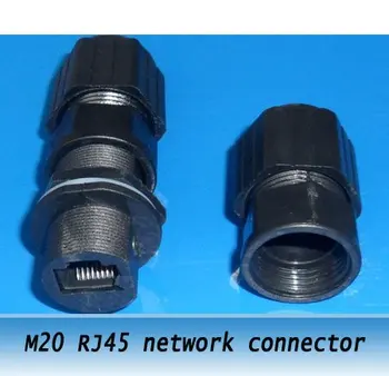 M20 RJ45 ağ bağlantısı Ethernet kablosu sabit konnektör AP iki düz kafa 10 adet