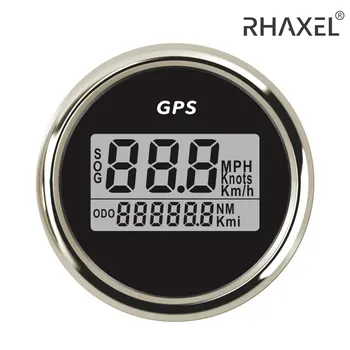 RHAXEL 52mm Dijital GPS Kilometre Kilometre Sayacı 0-999 Knot Km/h MPH 12 V / 24 V Kırmızı Aydınlatmalı 52mm Araba Kamyon Tekne için