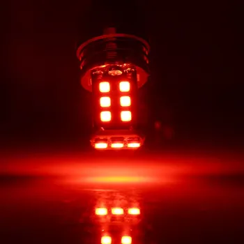 2 Adet Kırmızı araba ampülleri Yüksek Güç Süper Parlak 1156 P21W BA15S 2835 15SMD LED Ters Kuyruk fren lambaları Park LED Ampuller DC 12V
