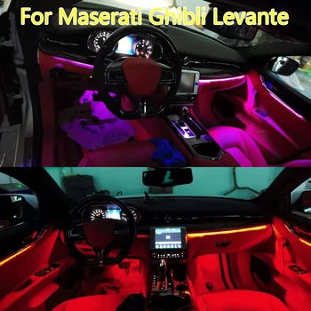 64 Renk Led Ortam Işığı 2017-2020 Maserati Ghibli Levante Quattroporte Atmosfer Gelişmiş ışık dekorasyonu Lambası