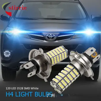 1 adet Otomobil LED sis lambası H7 H4 3528 1210 120SMD ön sis lambası anti sis lambası yüksek ve düşük işın sis lambası araba aksesuarları