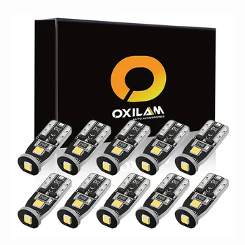 OXILAM 10 Adet T10 LED Beyaz 194 168 W5W Led Ampul 2835 SMD Sinyal Lambası Araba Kubbe Okuma ışıkları Plaka Lambası Otomatik 12V