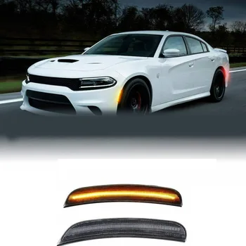 Dodge Challenger için 4 adet LED yan işaretleyici ışık su geçirmez sinyal lambası araba ön arka tampon ışıkları aksesuarları