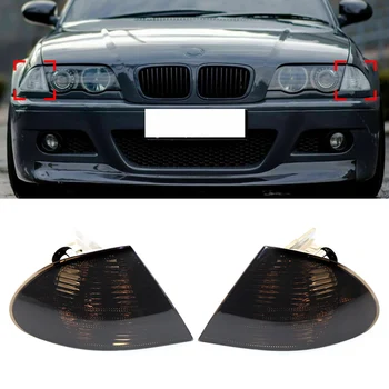Araba dönüş sinyal lambası gösterge köşe ışık sol / sağ BMW 3 serisi ıçin E46 Sedan 1999 2000 2001 oto aksesuarları parçaları