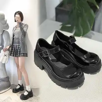 Japon Lolita kadın ayakkabısı Anime Gotik platform ayakkabılar Cosplay Kostüm Mary Jane Ayakkabı