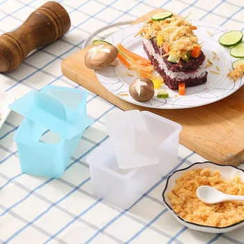 Suşi Yapma Seti Dikdörtgen Suşi Kalıp Onigiri Öğle Yemeği Suşi Makinesi DIY Bento Pirinç Topu Yapmak Kolay Suşi Seti Mutfak Aksesuarları