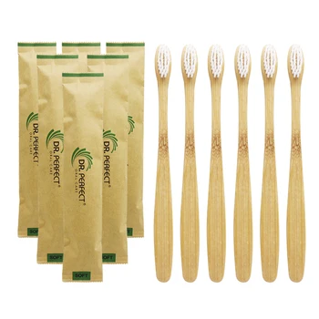 6 Adet/grup Diş Fırçası Doğal Bambu Diş Fırçası seti Yumuşak Kıl Eko Bambu Diş Fırçaları Taşınabilir Diş Ağız Bakımı Temizleme