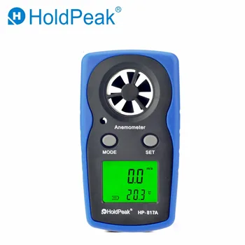 HoldPeak HP-817A Dijital Anemometre 30 m/s LCD Rüzgar Hızı Ölçüm Rüzgar Cihazı El Anemometro Ölçü aletleri