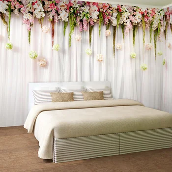 3D Papel De Parede Özel Duvar Kağıdı Duvar Modern Romantik Çiçekler Duvar Yatak Odası TV Zemin Duvar dokunmamış Fresk