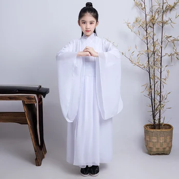 Elbise Çin Antik Performans Giyim Erkek Han Fu Kız Doğum Günü Partisi Dans Geleneksel Öğrenci Savaşçı Elbiseler Çocuklar Cosplay