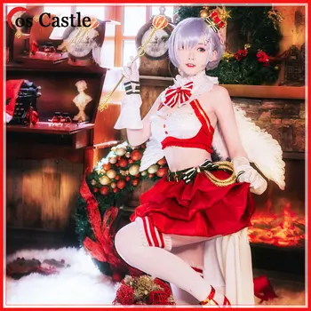 Çünkü Kale Anime Farklı Bir Dünyada Yaşam Sıfır Rem Cosplay Kostüm Yeniden Sıfır Cosplay Noel Yeni Yıl Partisi Kostüm
