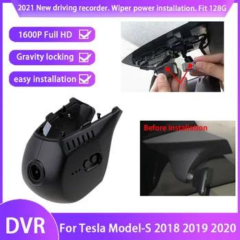 Tak ve çalıştır araba dvr'ı Video Kaydedici Dash kamera Kamera Tesla Model-S 2018 İla 2020 Yüksek kaliteli sürüş kaydedici full hd 1600P