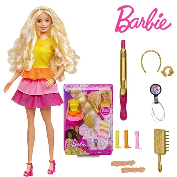 Merk Barbie GBK24 Pop Çatırdayan Saç Pırıltılı Tarzı oyuncak seti GBK24 Prenses Pırıltı Kız Değişti Görünüm Oyuncaklar doğum günü hediyeleri