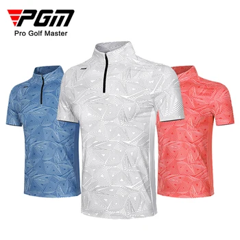 PGM YF394 Golf Giyim Erkekler baskılı tişört İlkbahar Ve Sonbahar Nefes Uzun Kollu Çabuk Kuruyan Polyester Elyaf Kumaş M-XXL