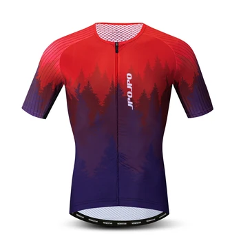 Weimostar 2021 Erkekler Kısa Kollu Bisiklet Jersey Maillot Ciclismo bisiklet kıyafeti Gömlek Bisiklet Giyim Açık Bisiklet Giyim Kırmızı
