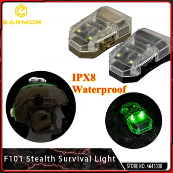 OPSMEN Earmor Yeni Öğe Taktik Airsoft kask lambası F101 Stealth Survival ışık IPX8 Su Geçirmez (Pil Dahil değildir) açık