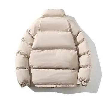 Trendy Windproof peluş astar ceket erkek dış giyim yıkanabilir Coldproof