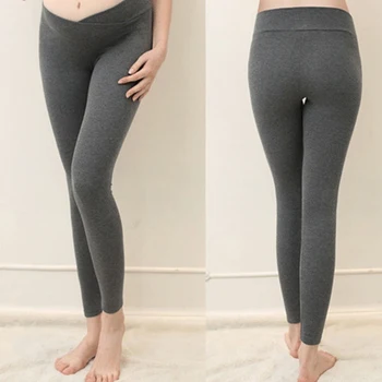 Düşük Bel Göbek Analık Legging Bahar Sonbahar Moda Örme Hamile Kadınlar Gebelik İçin dar pantolon
