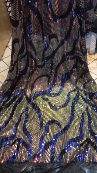 Klasik elbise tasarım kumaş / pullu nakış Fransız örgü tül dantel Afrika Nijerya dantel kumaş akşam elbise parti etek