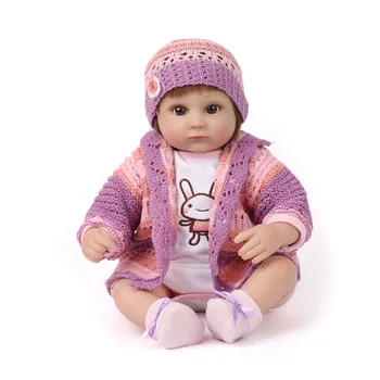 Yeniden doğmuş Bebek Bebek Gerçekçi Yumuşak silikon Yeniden Doğmuş Bebekler Kız 45 cm Sevimli Bebe Çocuk Brinquedos boneca Oyuncak