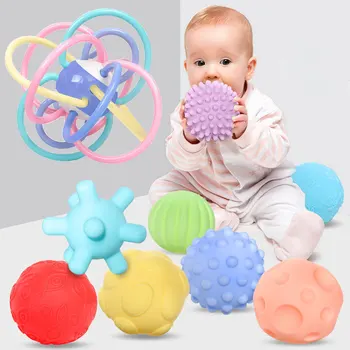 Yenidoğan Dokunsal Duyuları Oyuncaklar Eğitim Masaj Dokunmatik Eller Topu Çocuklar Bebek Dokulu Çok Yumuşak Top Oyuncak Top Seti Geliştirmek bebek oyuncakları