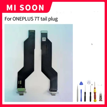 Oneplus 7T USB Dock şarj portu Kuyruk Fişi Arka Arka Flex Kablo şarj bağlayıcı ile Sökün araçları