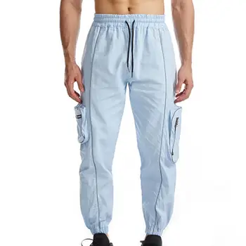 Büyük Erkek Pantolon Aşınmaya dayanıklı Joggers yazlık pantolonlar Derin Kasık yazlık pantolonlar
