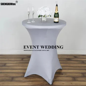 1 adet Streç Lycra Spandex kokteyl masası Örtüsü Düğün Masa Örtüsü Olay Ziyafet Dekorasyon İçin