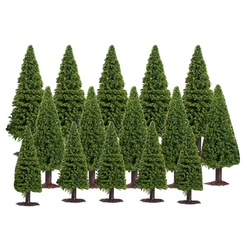 15 Adet Peyzaj Ağacı Modeli Çam Modeli Sedir Ağaçları Yeşil Manzara Mini Ağaçlar DIY El Sanatları Yapı Modeli