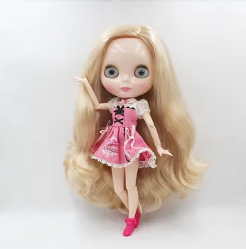 Ücretsiz Kargo büyük indirim RBL-779J DIY Çıplak Blyth doll doğum günü hediyesi kız için 4 renk büyük göz bebek güzel Saç sevimli oyuncak