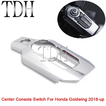 Honda için Altın Kanat GL1800 Tur DCT Hava Yastığı 2018 2019 2020 2021 Krom Plastik Motosiklet Merkezi Konsol Anahtarı Paneli Kapak Çerçeve