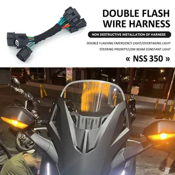 Motosiklet Çift Flaş Sollama ışık anahtarı Özel Tehlike uyarı ışığı Kayıpsız Kablo Demeti Honda NSS 350 NSS350