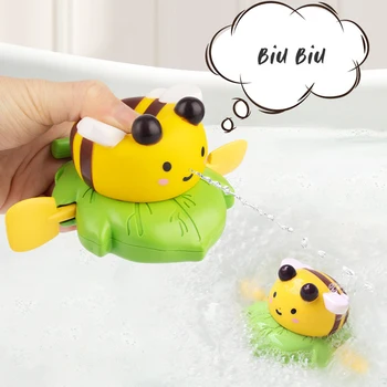 Hayvan Banyo Oyuncakları Sevimli Arı Küvet Oyuncak Hareketli İpli Çekme Hayvanlar Oyuncaklar Bebekler İçin Banyo duş aksesuarı Oyuncaklar
