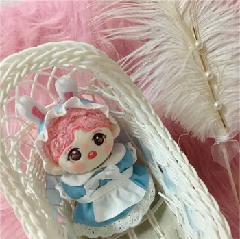 El yapımı 2 adet / takım 10cm Pamuk çizgi film bebeği Giysileri Peri Masalı Serisi Elbise Kore Popüler Peluş Bebek Hediye ÇÜNKÜ Seti