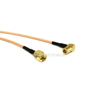 Uzatma Kablosu RP SMA Erkek Tak SMB Dişi Jack Sağ Açı RG316 Koaksiyel Kablo 15 cm 6 inç Pigtail