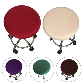Moda Yuvarlak sandalye kılıfı Bar Taburesi Kapağı Elastik klozet kapağı Sandalye Koruyucu Düz Renk ev sandalyesi Slipcover Spandex
