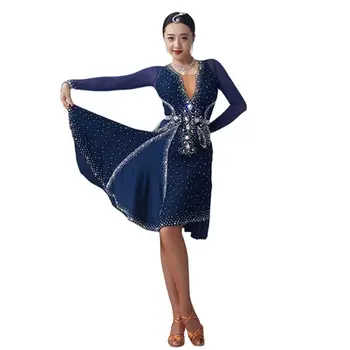 L-1960 Yeni Latin Dans Elbise Yarışması Elbise Kostümleri Performans Elbise Taklidi Yetişkin Özelleştirmek Çocuk Çin Tarzı