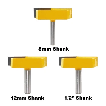 12mm 8mm Shank 1/2 Alt Temizleme Yönlendirici Bit Düz Bit Temiz freze ahşap için kesici Ağaç İşleme Uçları Kesme C08-006