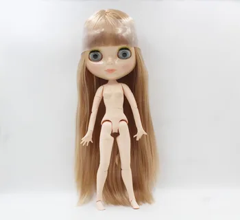 Ücretsiz Kargo büyük indirim RBL-855J DIY Çıplak Blyth doll doğum günü hediyesi kız için 4 renk büyük göz bebek güzel Saç sevimli oyuncak