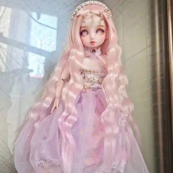 28cm Elf Prenses Bebek Elf Kız Tam Set Tüm Bebek 3D Gözler Pembe Etek Peruk Çocuk Doğum Günü Hediyeleri İçin